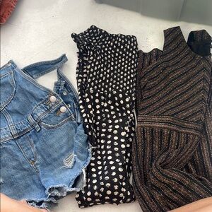 Bundle of 3 rompers and overalls art class size 8